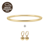 Bangle armbånd + Gratis øreringe