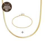 Slangehalskæde + Gratis armbånd