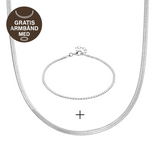 Slangehalskæde + Gratis armbånd