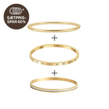 Sæt med 3 bangle armbånd (spar over 60 %)